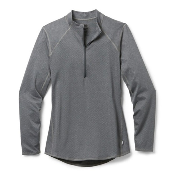 REI Co op UPF Lightweight Base Layer Gray Half Zip Athletic Top Shirt, Size M - Picture 1 of 13